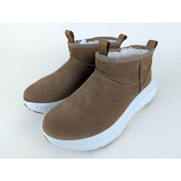 UGG CA805 V2 Ultra Mini Boots Mens 10 Brown Suede Wool Blend Plush